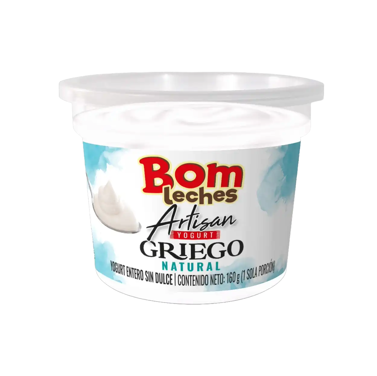 Yogurt griego natural, sin azúcar y sin dulce