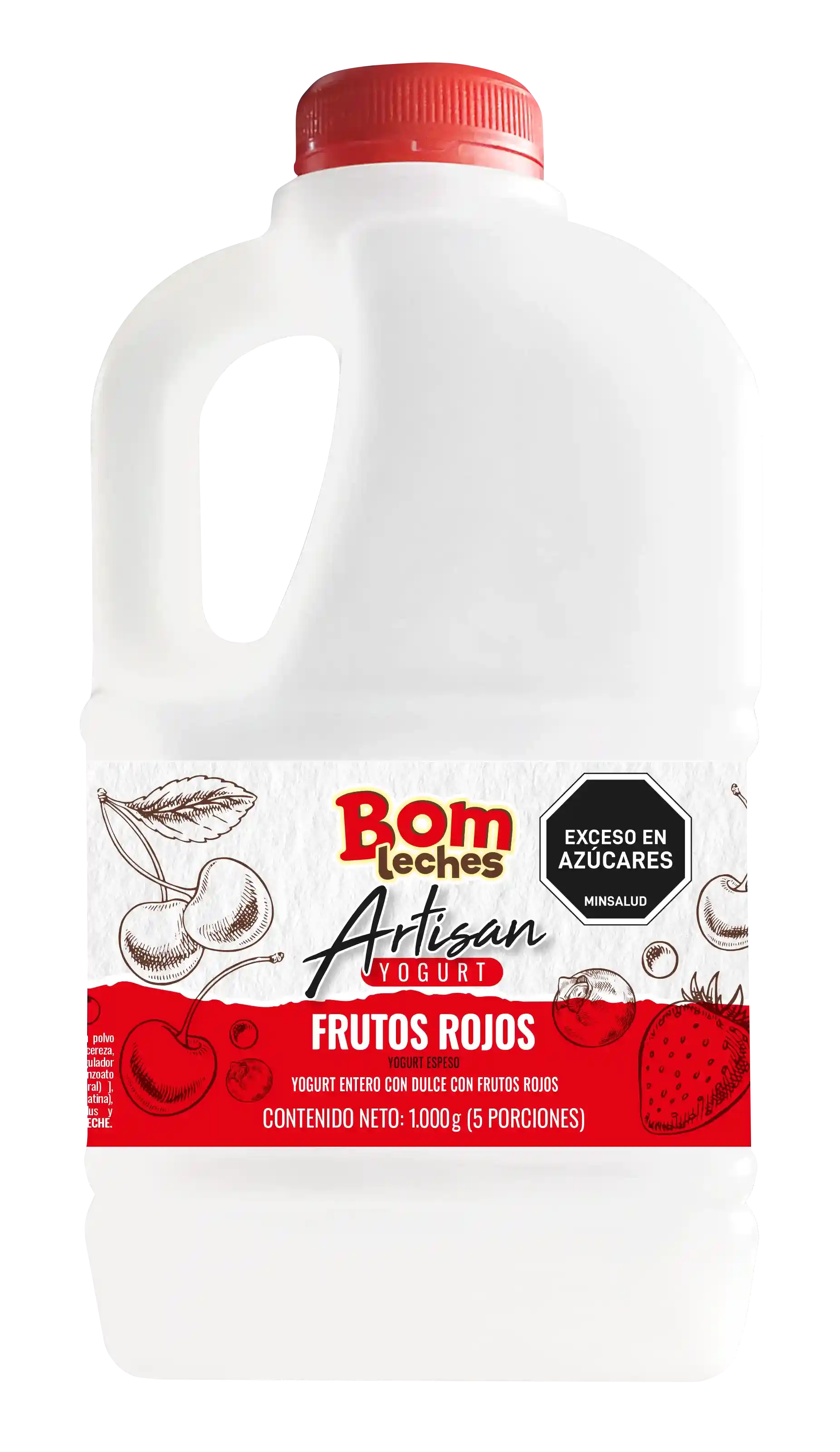 Yogurt con trozos de frutos rojos