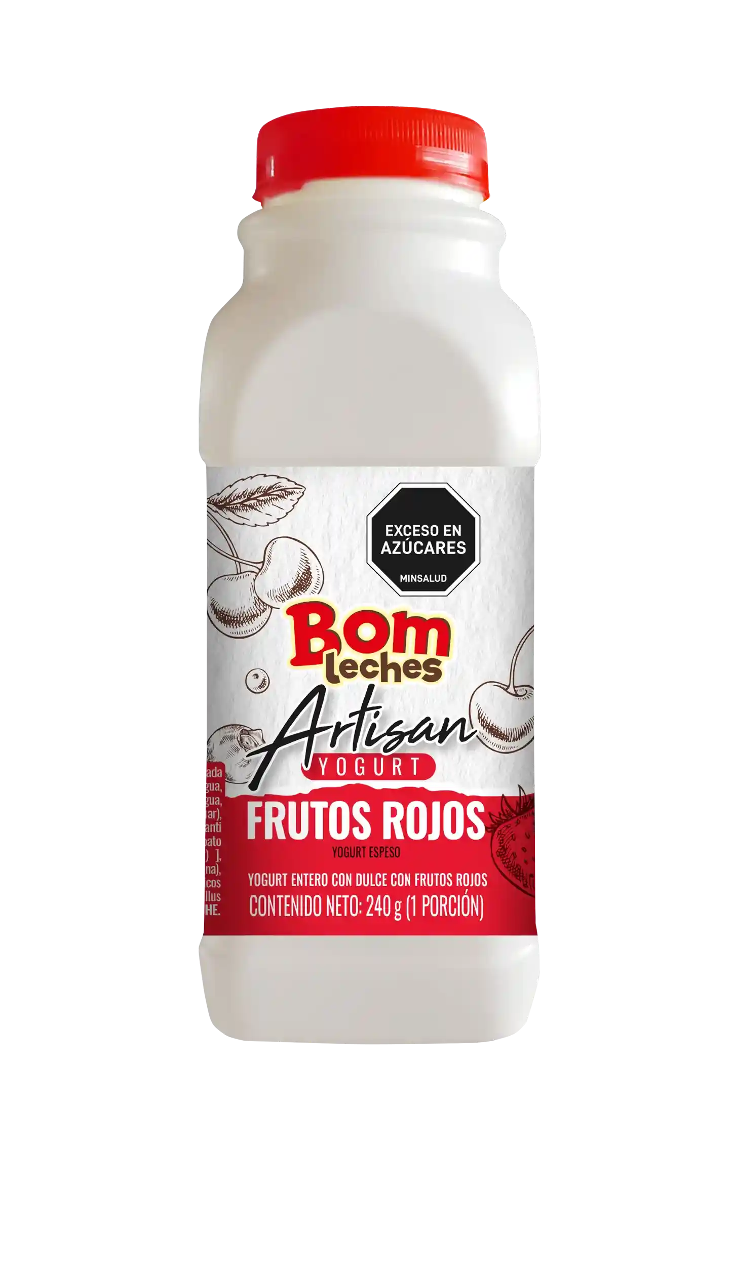 Yogurt con trozos de frutos rojos